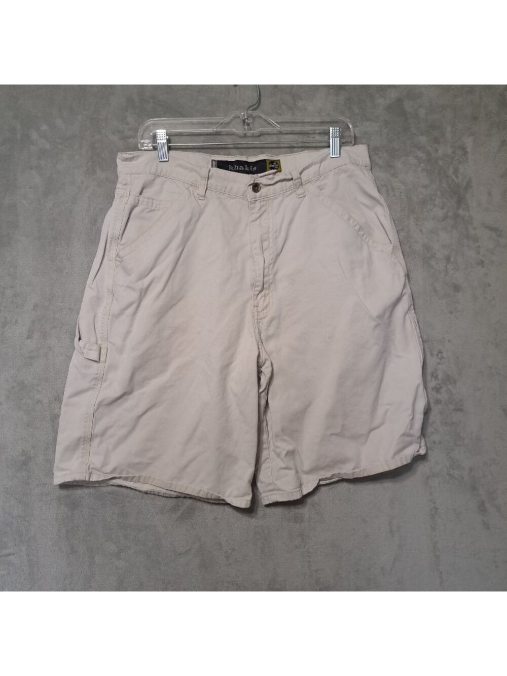 Levis Sz 34 Silver Tab Khakis Carpenter Shorts Beige White Casual Vintage 90s